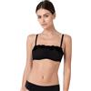 Lovable Reggiseno Bandeau con Ferretto | Top a Fascia in Pizzo e Tulle | Intimo Femminile e Sensuale | Velvet Embroidery Donna, Nero 38D - 5D