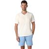 Lovable Pigiama Corto in 100% Cotone | Maglia Serafino con Bottoni + Shorts con Coulisse | Pigiama Estivo e Loungewear Uomo, Avorio 5 - L