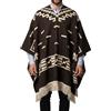 Montecuador Poncho Clint Eastwood in Lana di Alpaca Marrone Taglia Unica 100% Fatto a Mano Stile Ecuador Occidentale Morbido e Caldo