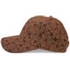 styleBREAKER Berretto da Baseball da Donna con Motivo Floreale Tono su Tono | Cappellino a 6 Pannelli Regolabile con Chiusura a Strappo | Cappello Sportivo a Fiori Street Style, Mocca Brown