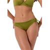 Lovable Parte Bassa del Costume | Slip con Dettaglio sul Fianco | Microfibra Lucida | Braid Shiny Micro Donna, Verde Cardamomo 4 - L