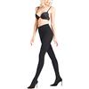 FALKE Softmerino W Ti lana cotone spessi tinta unita 1 pezzo, Collant Donna, Nero Black 3009, 40-42