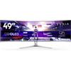Philips Evnia 8000 49M2C8900/00 Monitor PC 124,2 cm (48.9") 5120 x 1440 Pixel Dual QHD QD-OLED Bianco [49M2C8900/00]