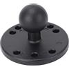 Lylithuif Base per Montaggio a Sfera da 1 Pollice Piastra di Montaggio per dispositivi elettronici Universale in Lega di Alluminio con Foro AMPS per Lowrance Humminbird Raymarine Marine
