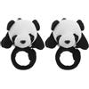 HEANUJJ Decorazione Manubrio Bici Panda in Peluche 2 Pezzi Cotone Pp, Design Creativo, Facile Installazione per Mountain Bike e Bici da Strada