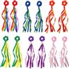 Msauifncp 12 Nastro da Ballo Colorati 6 Combinazioni di Colori per i Braccialetti Ginnastica Ritmica in Mano con Elastici Capelli per la Clavette Ginnastica Ritmica Sport e Tempo Libero