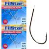 PRO FILSTAR Set 20 Ami da Pesca N10 in Acciaio al Carbonio Ganci per Pesca