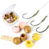 Hirisi Tackle 30 boilies artificiali per carpe, esche elastiche per pesci in 3 palline morbide per carpe, carpe erbe, ecc.