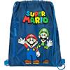 Undercover Super Mario - Sacca da palestra per bambini, 38 x 33 cm, sport e scuola, a partire dai 3 anni in su, Blu, 38 X 33 Centimeters