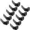 Generic 10 Pezzi Ganci per Bilanciere in Plastica PC per Squat Rack Nero, Supporto Salvaspazio per Attrezzatura Fitness in Palestra e Palestra Domestica
