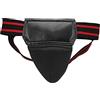 Baxnore Protezione per la protezione dell'inguine da boxe Sospensorio traspirante in pelle PU Fascia elastica regolabile ad alte prestazioni per Muay Thai Kickboxing MMA (Blu)