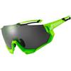 Generic Compatibile con occhiali polarizzati da bicicletta 5 lenti Protezione solare Occhiali equitazione sportivi sole MTB Bici strada(Green)