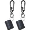 Hoppipola Confezione da 2 clip per canna da pesca, supporto portatile per canna da pesca a mosca, girevole a 360°, supporto per canna da pesca in lega di alluminio, colore: nero