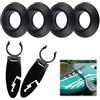 OHYER Clip Paddleboard 1 paio con anelli anti goccia 4 pezzi pinza regolabile chiusura a clip ABS nero per Sup Kayak Barca Sport Nautico Pesca Campeggio Escursioni Outdoor Spiaggia