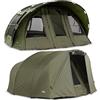 Lucx Tenda da pesca Lux® Leopard XXL Bivvy + tenda da pesca Winterskin per 2, 3 o 4 persone, tenda da pesca a cupola per carpe da 10.000 mm