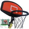 Générique Cerchio da basket per trampolino - Mini cerchio interno ed esterno per | Cerchio da 11 pollici di diametro con pannello posteriore resistente alle intemperie, supporto da basket per T
