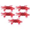 Lylithuif Simulazione Artificiale Esca per Granchio Esca 5 Pezzi Tridimensionale Attrezzatura da Pesca Morbida con di Sale per Ocean Lake Reservoir River Fishing PVC Rosso 6.3x4x1cm