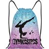 Fakcrkun Borsa da ginnastica con coulisse, zaino da ginnastica con coulisse, per ragazze e donne, borsa leggera da ginnastica per allenamento, danza, sport, palestra, yoga
