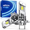Marsauto Lampadina LED H7 50.000 lm, Luce Bianca 6500 K, con Ventola a 20.000 giri/min, Durata Superiore a 80.000 Ore, Dimensioni 1:1 Rispetto All'alogena, Plug and Play
