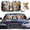 Naispanda Parabrezza per auto con testo personalizzato con foto, Parasole Auto Personalizzato con 1-4 foto per parabrezza per auto camion furgoni