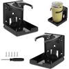XRVRILE Portabicchieri Auto Pieghevole Supporto Bevande,Portabicchieri Regolabile fino a 100mm,Supporto Bicchiere Stabile con Viti e Cacciavite, Portabicchieri Universale per Camper Camion Barca Set 2