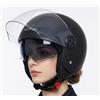 Generico Casco Moto Scooter Jet Dieffe DF80 Nero Opaco Doppia Visiera Omologato tg M
