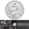 Anwlki Medaglia di San Cristoforo per Auto Ø 3,4 cm Medaglia di San Cristoforo Proteggici Torna a Casa in Sicurezza Regalo con Magnete e 3 Adesivi Doppio Lato, 1 Pezzo di Ferro (Argento)
