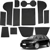 BSTW Compatibile con VW Polo MK6 2017-2025 Tappetini Antiscivolo per VW Polo Life Style R-Line Tappetini in Gomma per Console Centrale, Porta Bicchieri, Scanalatura Porta (Nero)