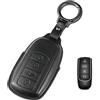 Kirain Custodia protettiva in pelle nera per chiave auto, compatibile con Chery Jaecoo J7 J8 J9 Tiggo 8 Pro Tiggo 5 Plus 8plus 7pro Tiggo 7 Pro Max Omoda 5 C5 4 pulsanti custodia protettiva per chiave