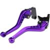 PNJDHGJFT Leve freno e frizione per motociclette Per Keeway RKF 125 CNC Leve Freno Frizione Leva Regolabile In Alluminio Maniglia(Short Purple)