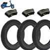 ECOVELO 3 PNEUMATICI 2.75-9 + CAMERE GOMME COPERTONI VINTAGE PER PIAGGIO VESPA R L N 50 SPECIAL 4 PR