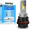 SOFOC PH11 Lampadina Led 500% Più Luminosa Delle Lampadine Alogene Per Motociclette/Auto Fendinebbia Combinazione Bianco+Giallo (Commutabile) DC 12V-18V 60W 4000Lm 1Pcs