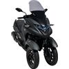 Ermax Parabrezza TRICITY 300 2020-2021 Ermax alto protezione maggiorata (58cm) colore nero chiaro fume