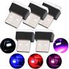 CTRICALVER Luce USB Auto, 5 pezzi Auto Interno Atmosfera Luce, Luci LED Interno Auto, USB Illuminazione per interni Decorazione per auto (5 colori, rosso/blu/rosa/bianco/blu ghiaccio)