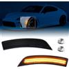 FetonAuto Amber Full Led Front Bumper Side Marker Lights for BRZ Premium Limited ZD8 GR86 Base Coupe ZN8 2022 2023 2024, Smoked Lens