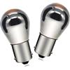 SOFOC PY21W 12V 21W BAU15S Freccia arancione Base contatto singolo 150°Pin offset Luce laterale S25 Rivestimento argento 2Pcs