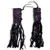 A-Pro Leather Handlebar Covers Fringe Lacing Motorcycle Motorbike Cruiser Quality