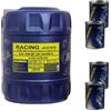 QR-PARTS Olio motore MANNOL Racing + estere 10W-60 4x motore Flush ADDITIV 20L