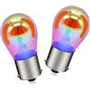 SOFOC P21W 12V 21W 1156 Freccia arancione BA15S Base contatto singolo 180°Pin Luce laterale S25 Lampadina rivestimento arcobaleno 2Pcs