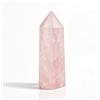 Cyrank Bacchette di cristallo di quarzo rosa, pietre di cristalli sfaccettate esagonali punti bacchetta di cristallo di guarigione rosa per la decorazione della meditazione dei chakra(L)