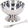 Cyrank Ciotole Per Gelato, Coppe Per Gelato in Acciaio Inossidabile Coppe Per Dessert Riutilizzabili Coppe Per Insalata Coppe Per Budino in Metallo Coppa Per Yogurt Rotonda con Cucchiaio Per La Festa(200ml)