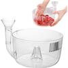 Generic Rondella automatica per frutta e verdura | PP trasparente 25,5 x 15 cm 438 g | Cestello di scarico con scolapasta integrato | Contenitore per la pulizia della cucina per frutti di bosco prodotti