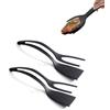 AVZYARDY 2 in 1 Pinza for Spatola con Impugnatura e Flip Pinza for Flipper for Uova Spatola Multifunzione Pinza for Pala Pinza for Bistecca Antiaderente Spatola 2 in 1 Pinza for Friggere Pin