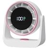 Genérico Ventilatore ricaricabile da scrivania, circolatore d'aria con controllo touch e display LED, ventilatore da tavolo portatile per montaggio a parete, ventilatore di raffreddamento personale turbo