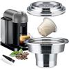Sesama Adattatore riutilizzabile per cialde di caffè in acciaio inox, compatibile con Nespre.sso Vertuo ENV135 GCA1 Macchina per la produzione di caffè espresso linea originale sapore di caffè