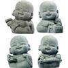 Cymwer 4 piccoli personaggi di monaci, simpatici piccoli monaci di Buddha non sentono il male, non vedono il male, non parlano, non fanno il male, statua for la decorazione 'auto 'ufficio do