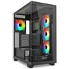 SHARKOON CASE ATX Curve Glass Panel,2x U3, 1x Type-C,TRRS