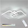 Toolight Comely 50W 5625LM Plafoniera LED Soffitto Dimmerabile, Lampadario LED Soffitto con Telecomando 3000K-6500K 64cm, Moderna Plafoniera Quadrata per Camera da Letto Bagno Soggiorno Cucina Corridoio