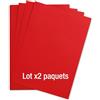 Clairefontaine 97356AMZC - Confezione da 2 confezioni di carta Maya, 25 fogli di carta da disegno liscia rossa, formato A4, 21 x 29,7 cm, 120 g, ideale per il disegno e le attività creative