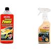 Ma-Fra Shampoo Power Detergente Auto Sgrassante E Concentrato, Facile Da Risciacquare, Non Lascia Residui E Aloni & Trattamento 3In1 Plastiche, Pulisce, Ravviva E Protegge Le Parti Interne Dell'Auto